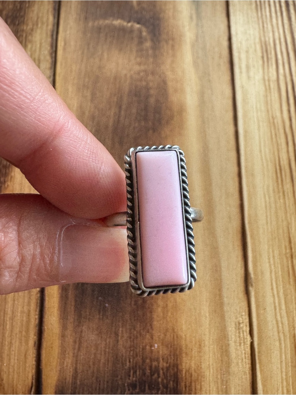 Johnny Dixon Pink Conch Bar Ring